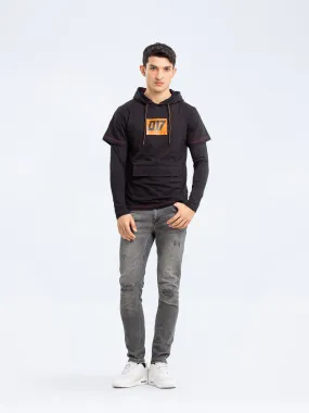 Half Sleeves Pullover Hoodie - FMTHS21-009