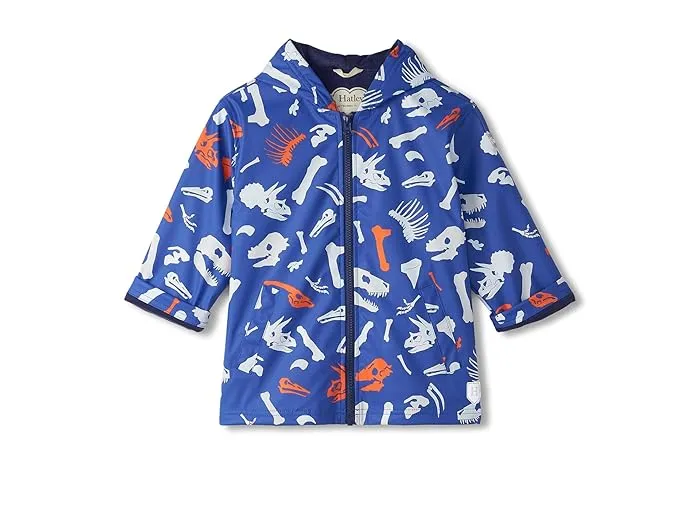 Hatley Kids Dino Fossils Colour Changing Zip-Up Rain Jacket (Toddler/Little Kid/Big Kid)