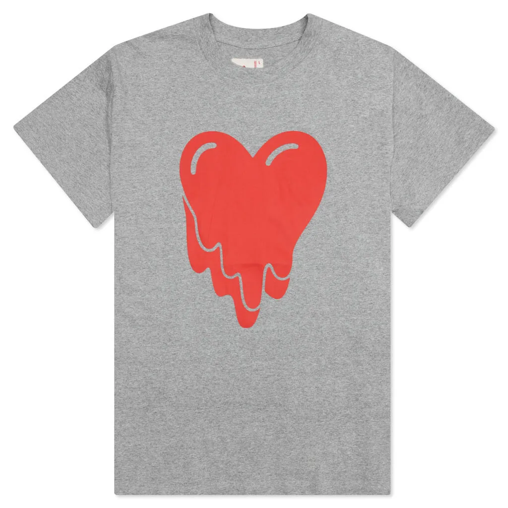 Heart Logo Tee - Heather Grey