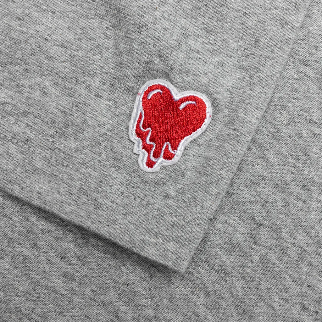 Heart Logo Tee - Heather Grey