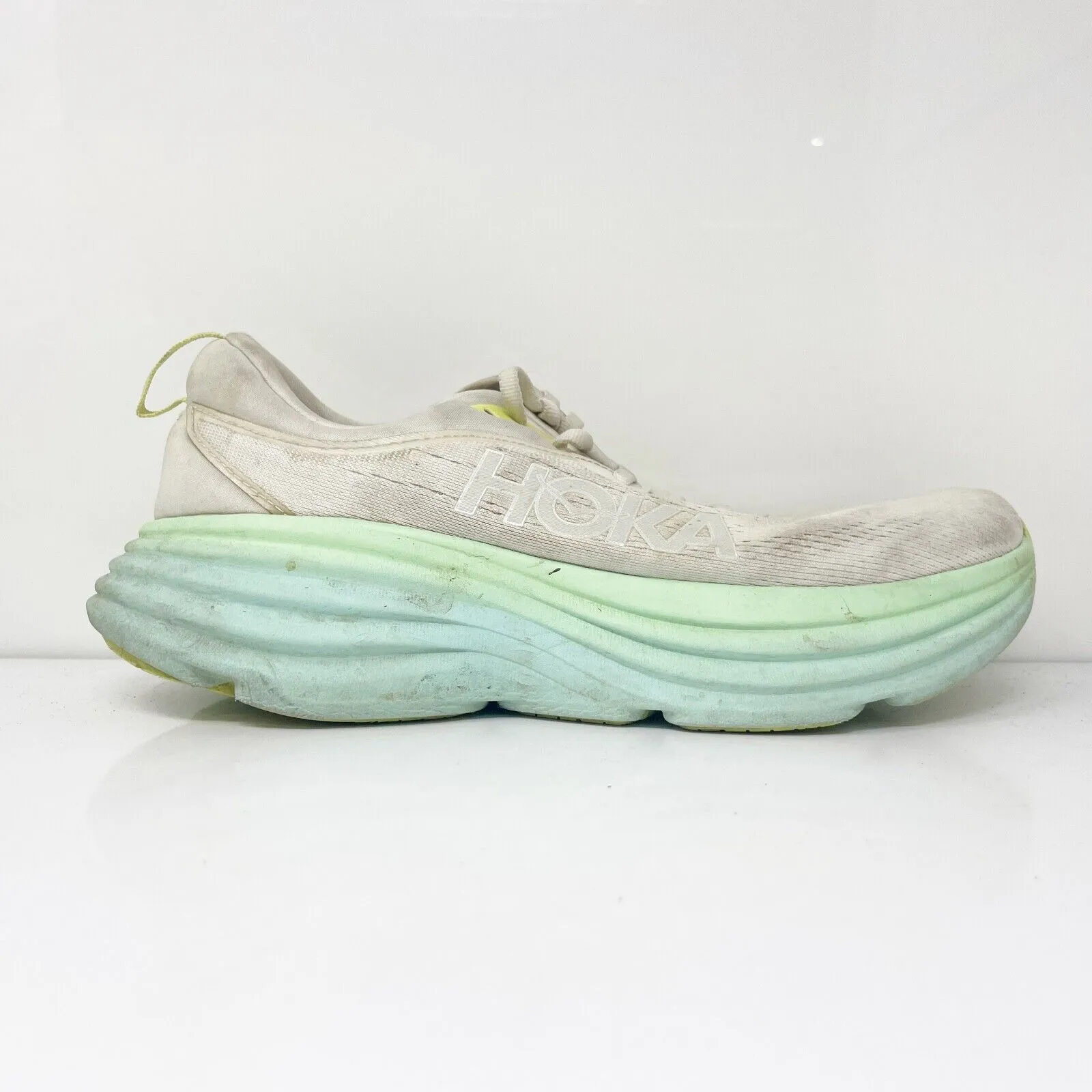 Hoka One One Womens Bondi 8 1127952 BDBSO White Running Shoes Sneakers Size 9 B