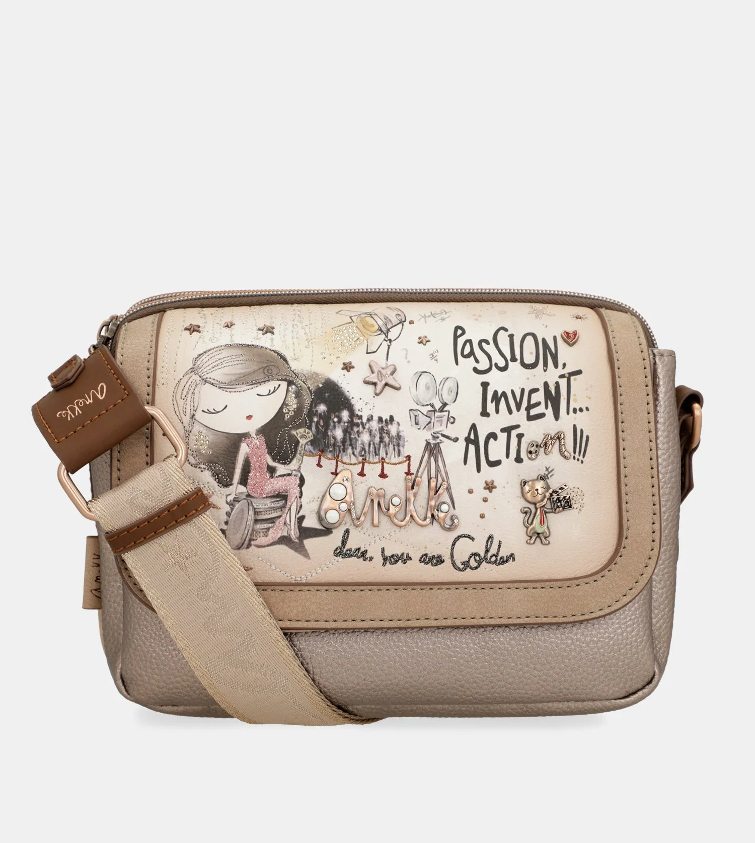 Hollywood crossbody bag with flap