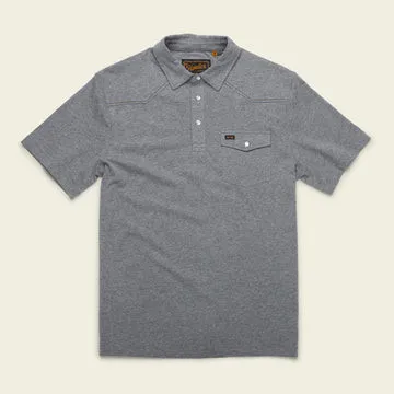 Howler Brothers Ranchero Polo: Deep Grey Heather