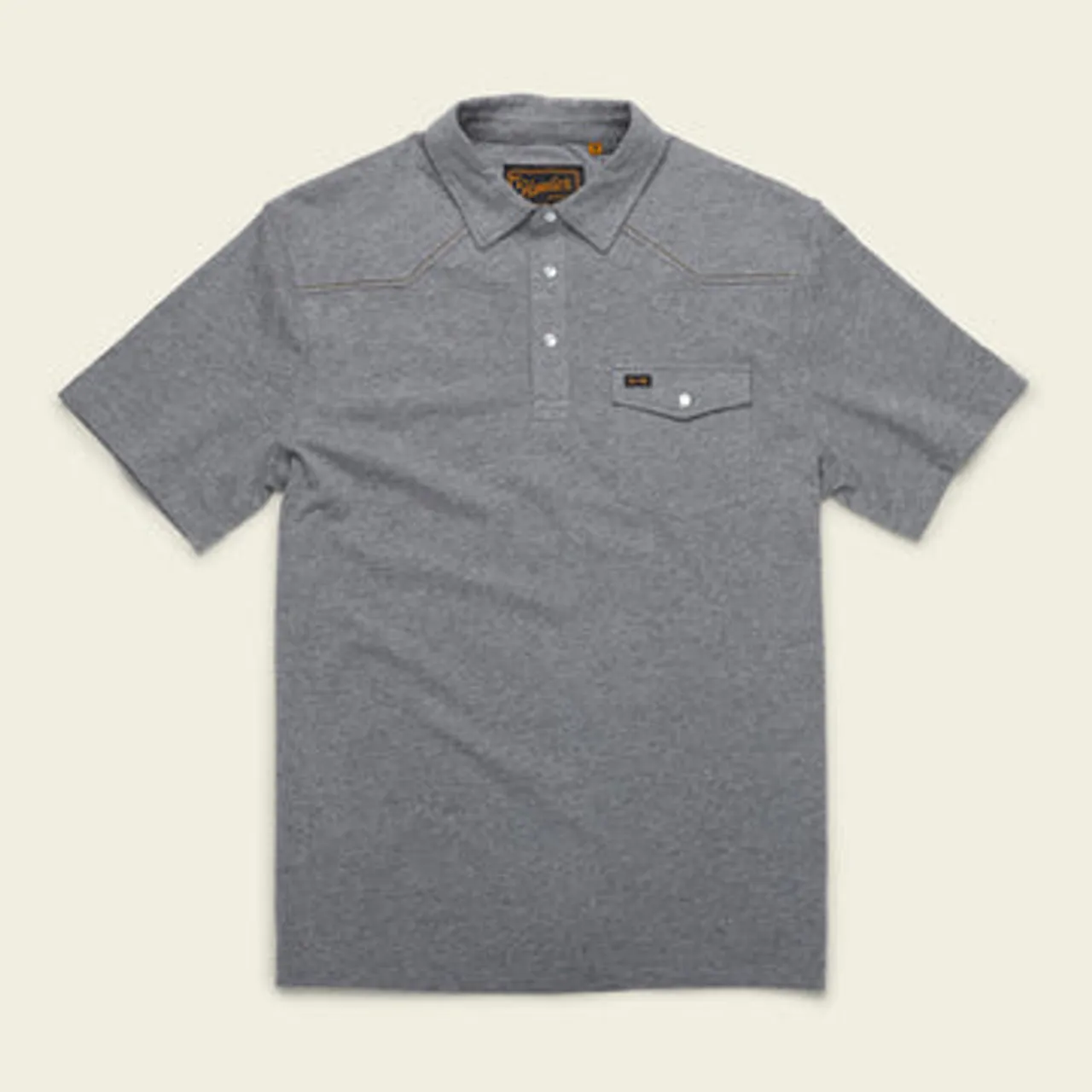 Howler Brothers Ranchero Polo: Deep Grey Heather