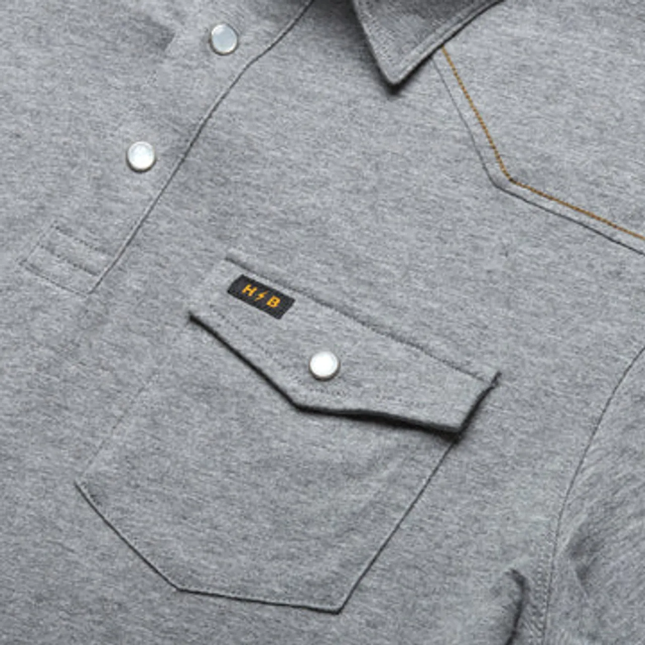 Howler Brothers Ranchero Polo: Deep Grey Heather