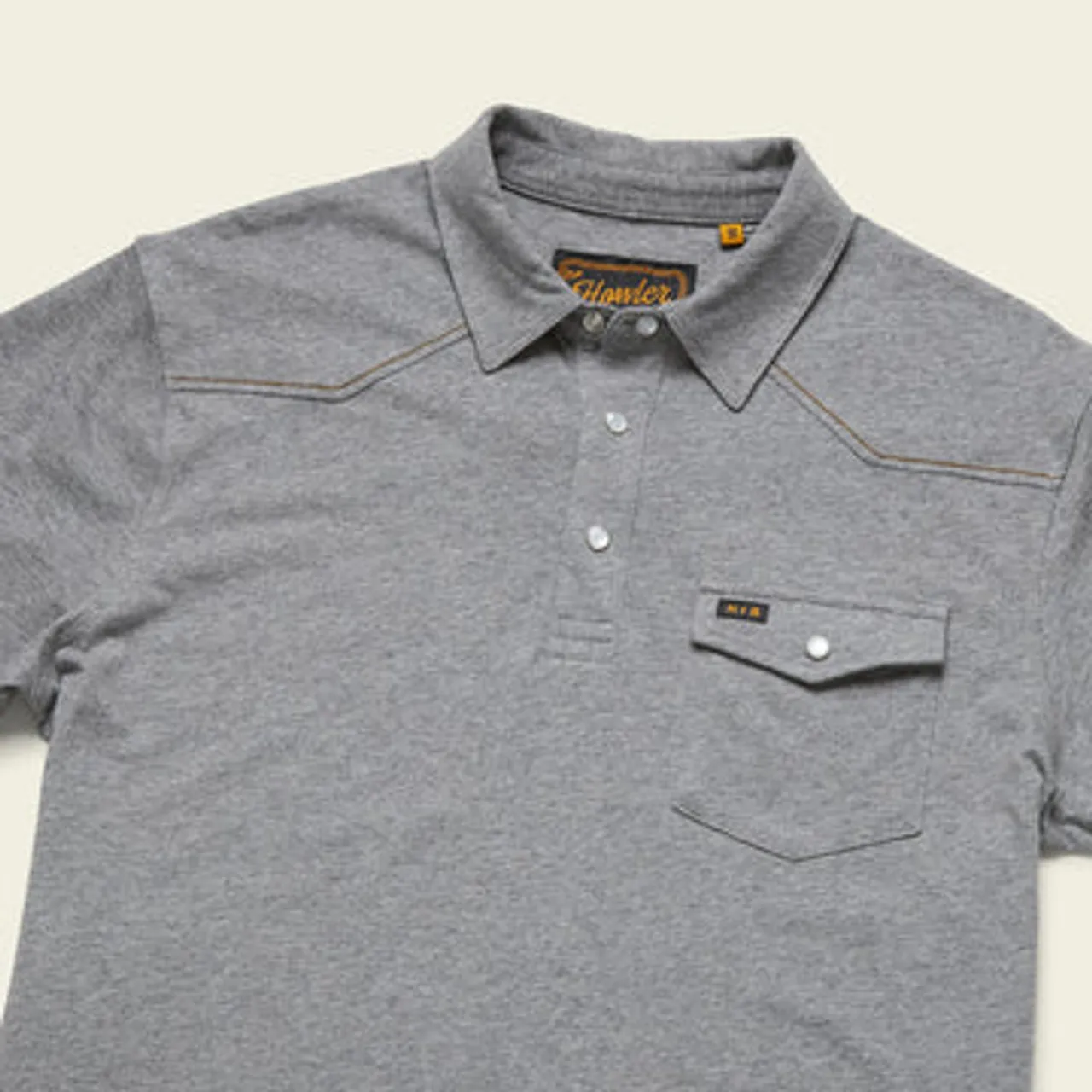 Howler Brothers Ranchero Polo: Deep Grey Heather