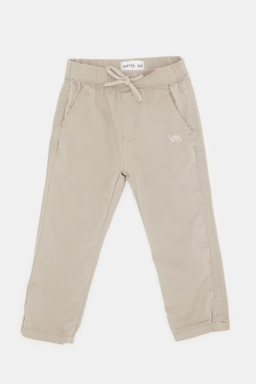 Infant Boys Beige Plain Jogger Jeans