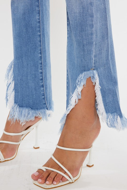 KANCAN ALWAYS FRAYED HIGH RISE JEANS [online exclusive]