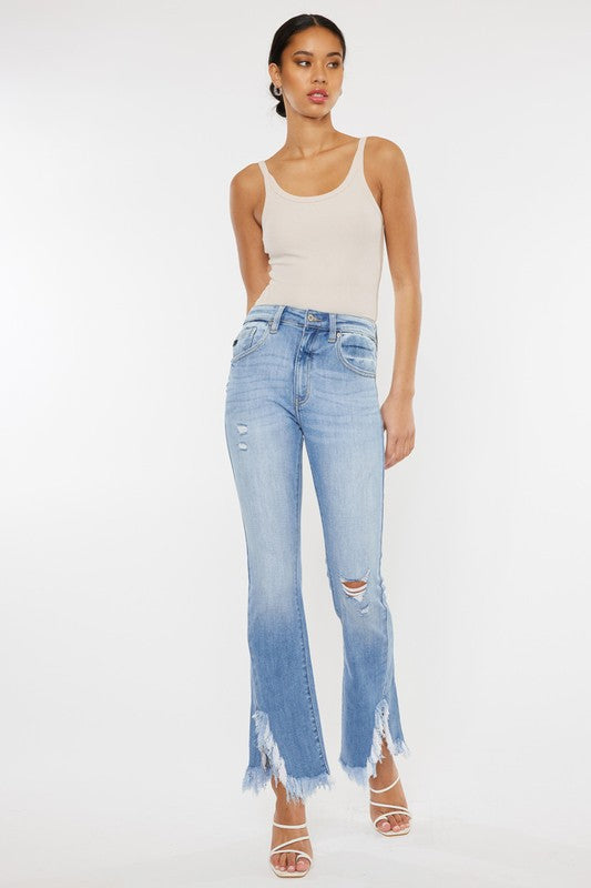 KANCAN ALWAYS FRAYED HIGH RISE JEANS [online exclusive]