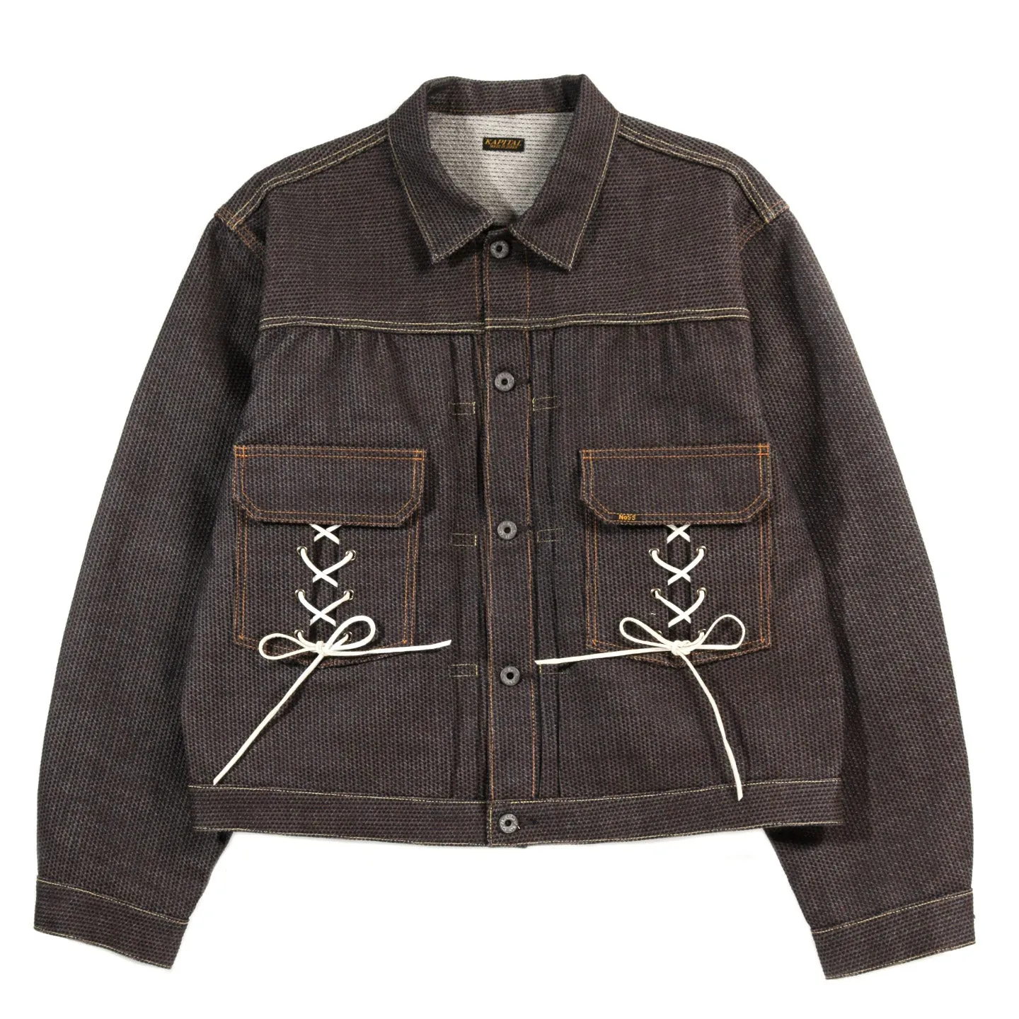 KAPITAL KOUNTRY CENTURY DENIM LACE-UP 2ND JACKET NO.5-S