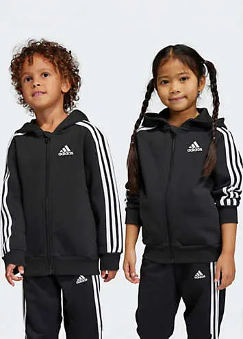 Kids Zip Through Hooded Sweat Jacket by adidas Performance | Look Again