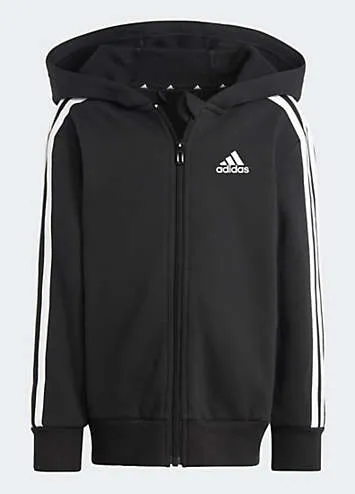 Kids Zip Through Hooded Sweat Jacket by adidas Performance | Look Again