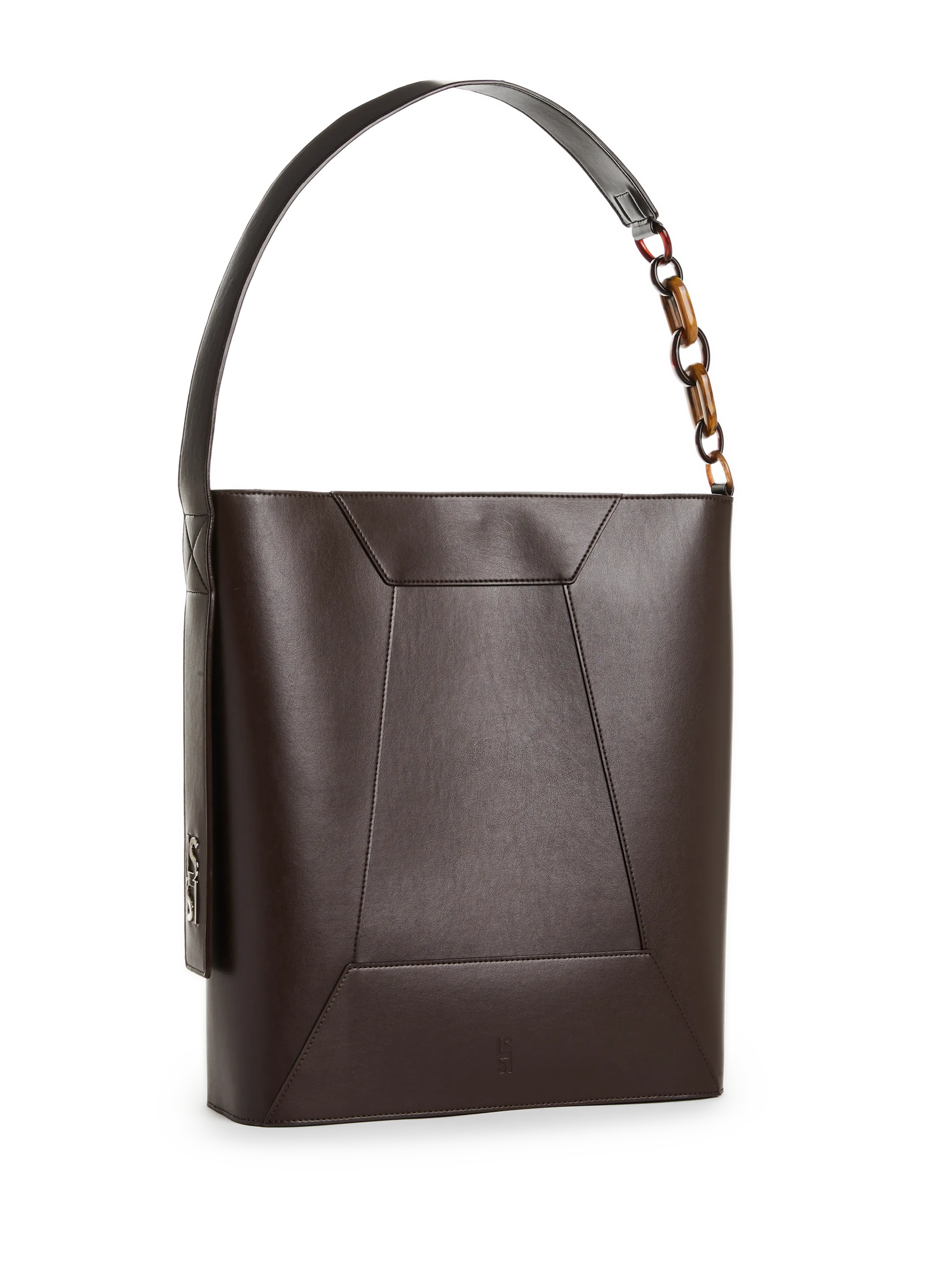 LA SINGULIERE & LE SINGULIER  Vegan leather tote bag - Brown