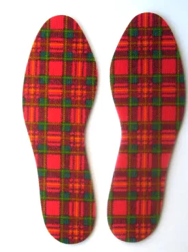 Ladies Mens Insoles Foam Comfort Tartan Soft Size 3,4,5,6,7,8,9,10,11,12,13,14