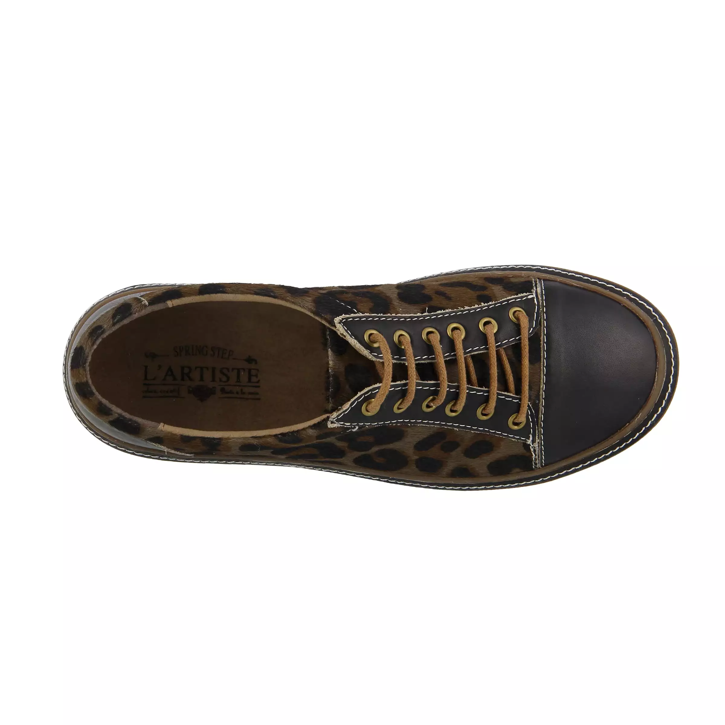 L'ARTISTE LIBBI-LEOPARD LACE-UP SHOE