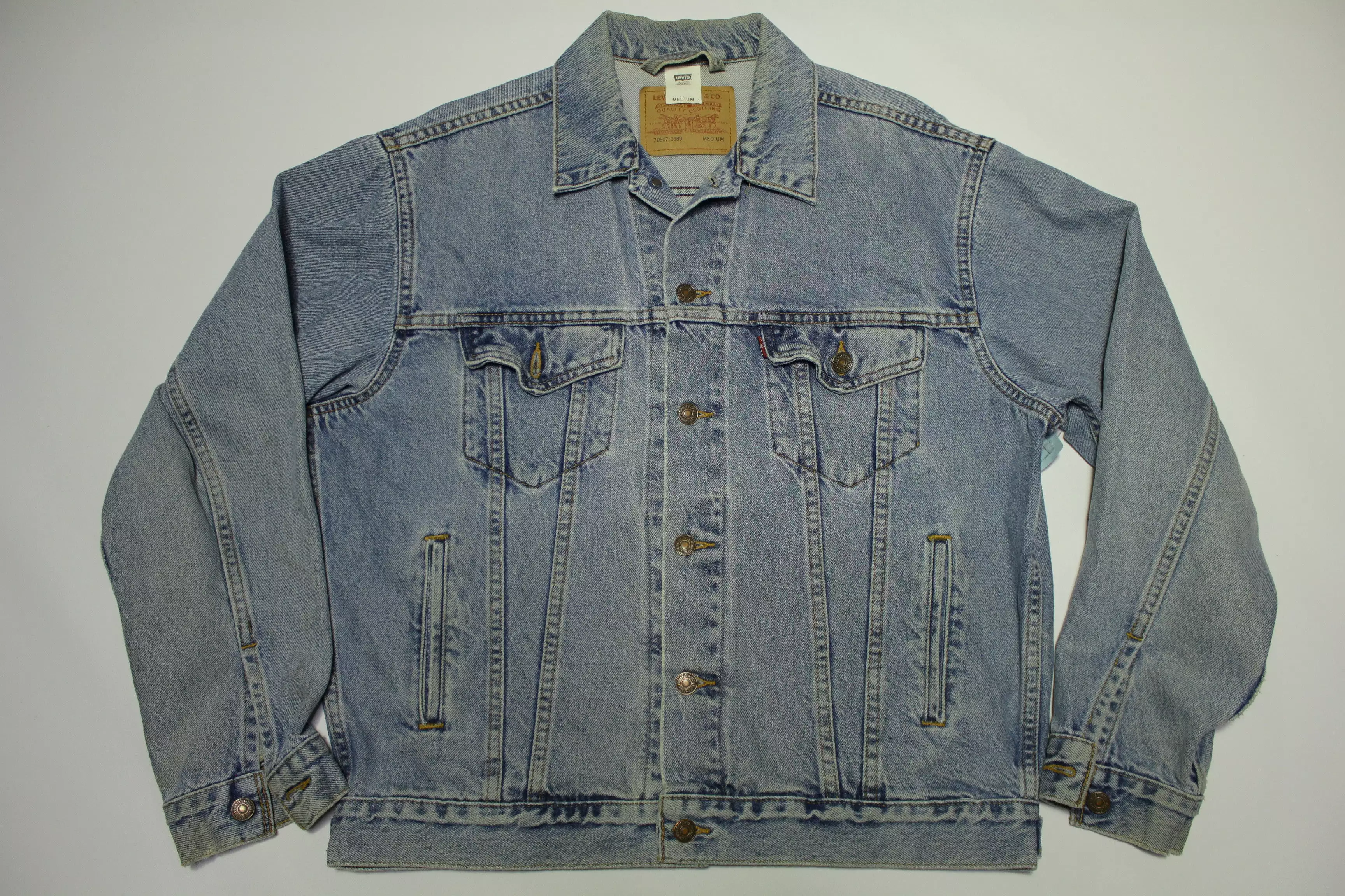 Levis 90's Vintage 70507-0389 Denim Blue Jean Trucker Jacket