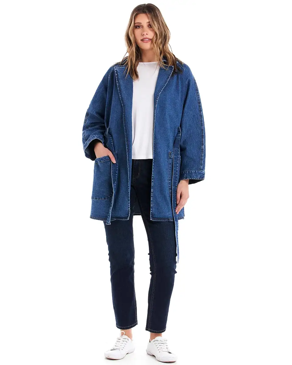 Lisa Denim Wrap Jacket