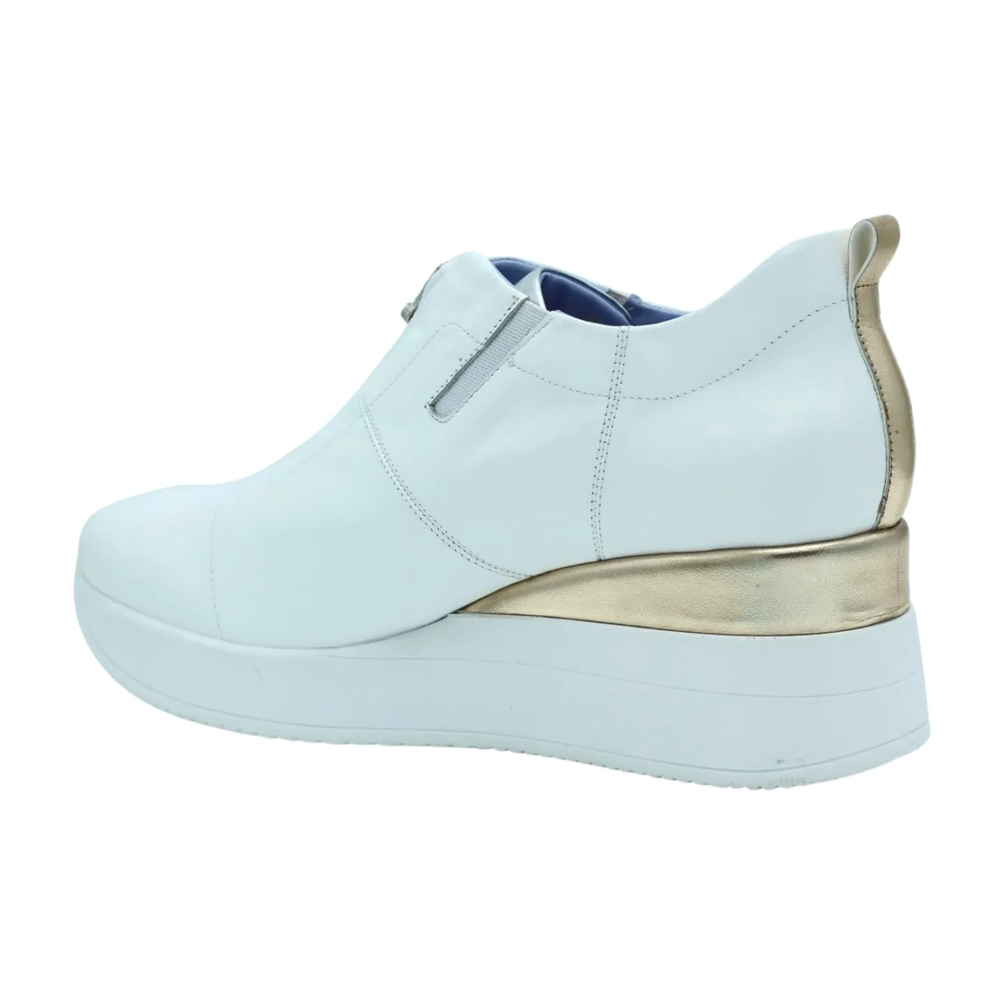 MARCO MOREO Gianna White Zip up Wedge Shoe F092