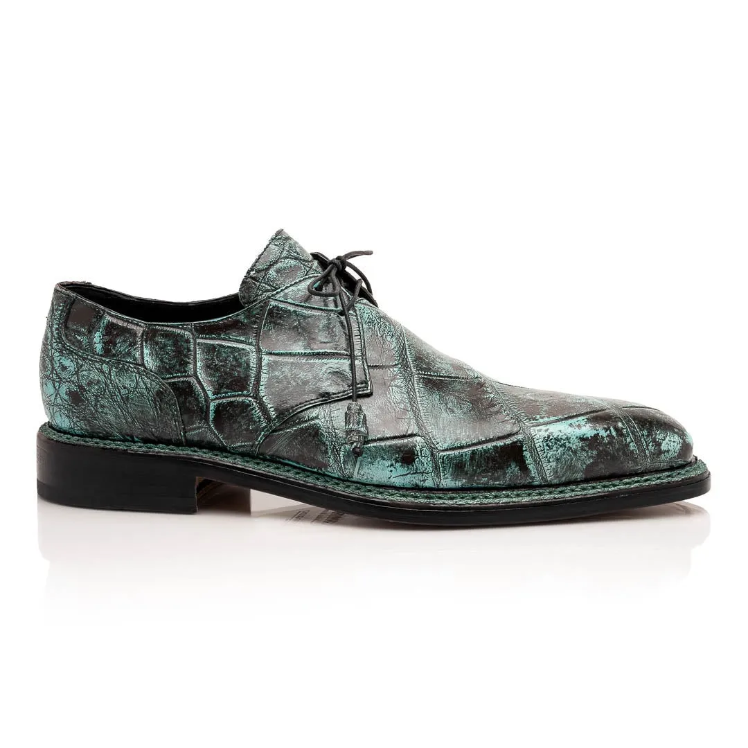 Mauri Shadow 3281/4 Men's Shoes Exotic Alligator Derby Oxfords (MA5637)