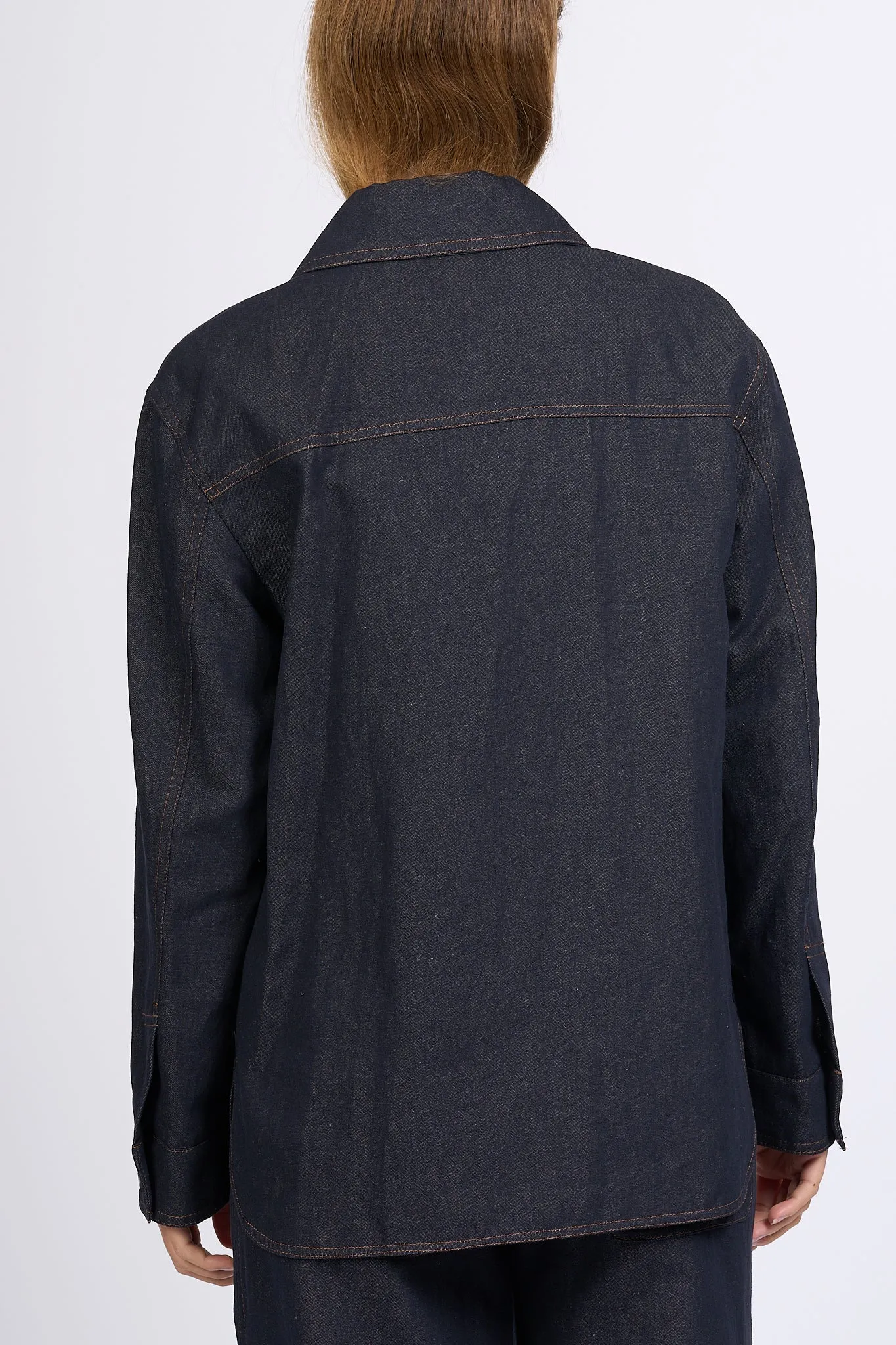 Max Mara camicia Denim Newport Blu Scuro Donna