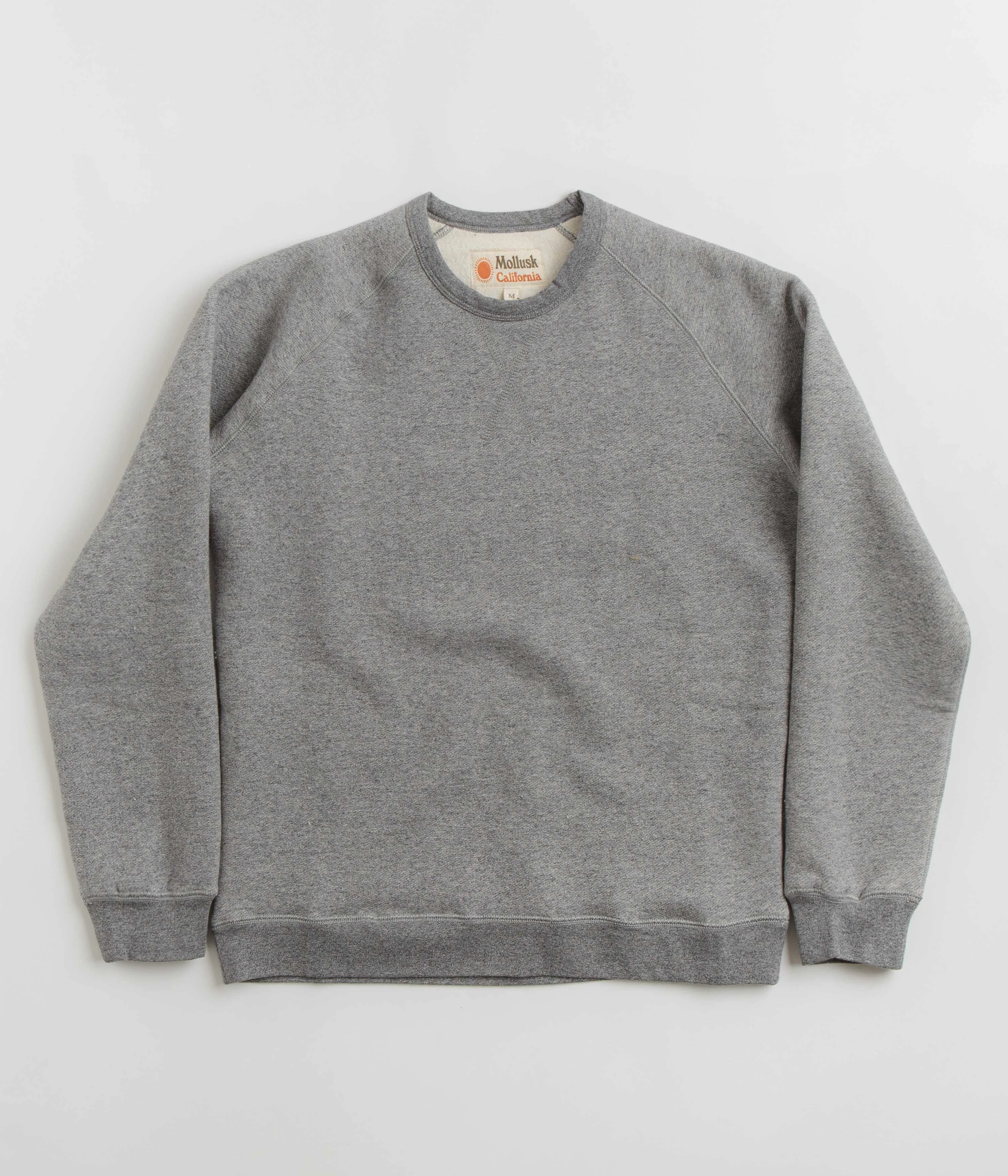 Mollusk Heavy Terry Crewneck Sweatshirt - Heather Grey