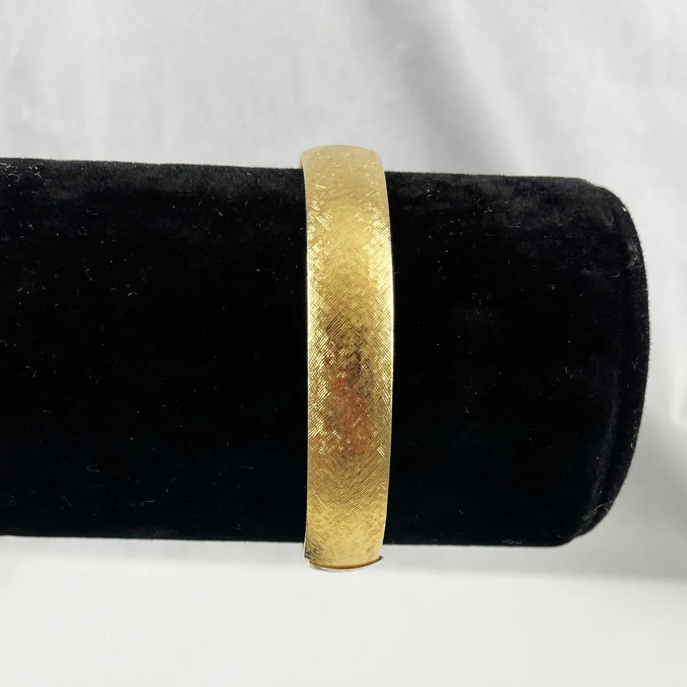 Monet Hinged Gold Bangle Bracelet