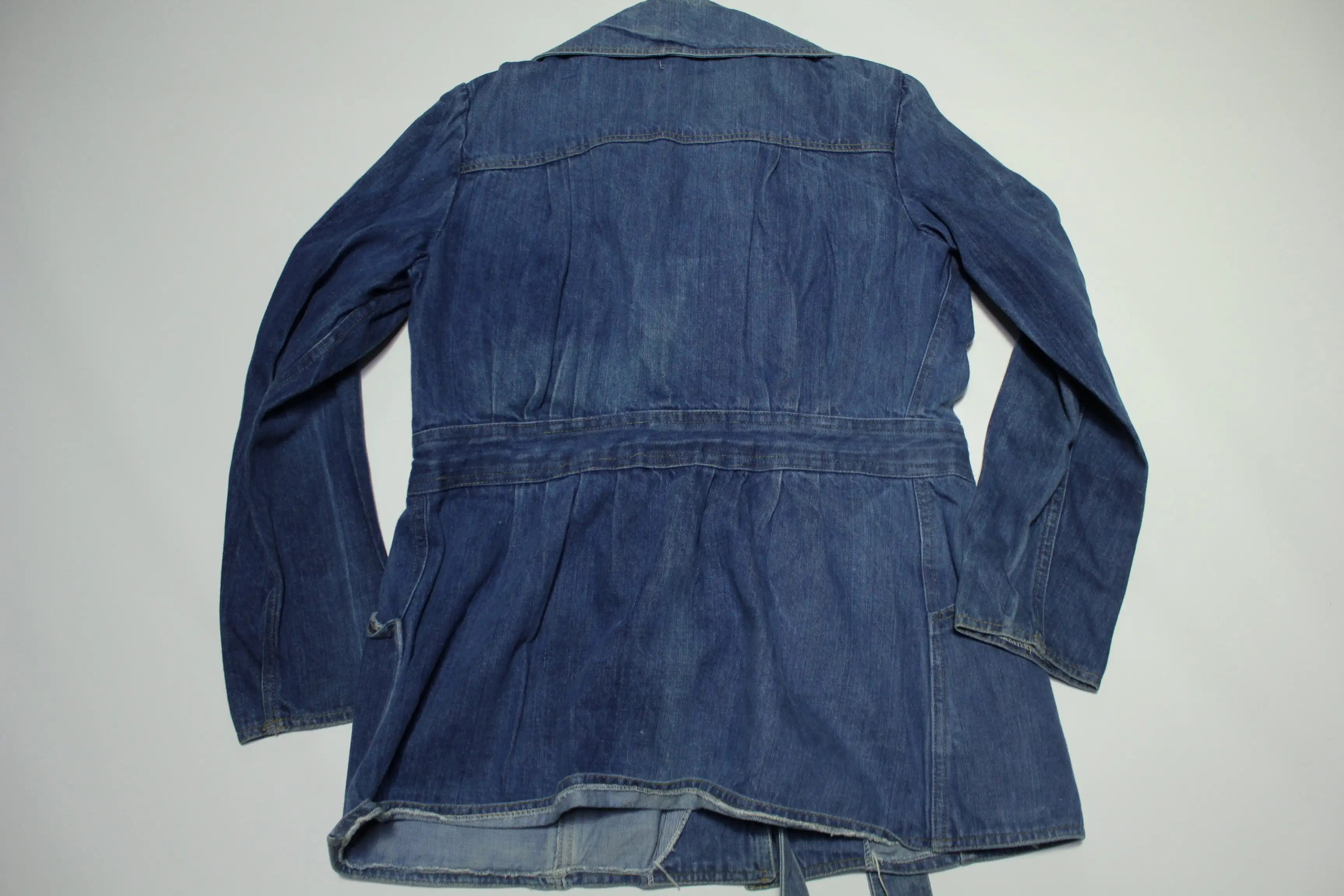 Montgomery Ward Waist Strap Vintage Denim 70's Disco Jean Jacket