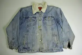 Moose Creek Vintage 90's Sherpa Lined Denim Trucker Jean Jacket