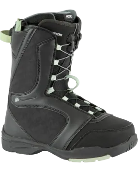 Nitro Flora TLS Womens Snowboard Boots - Black/Mint - 2022