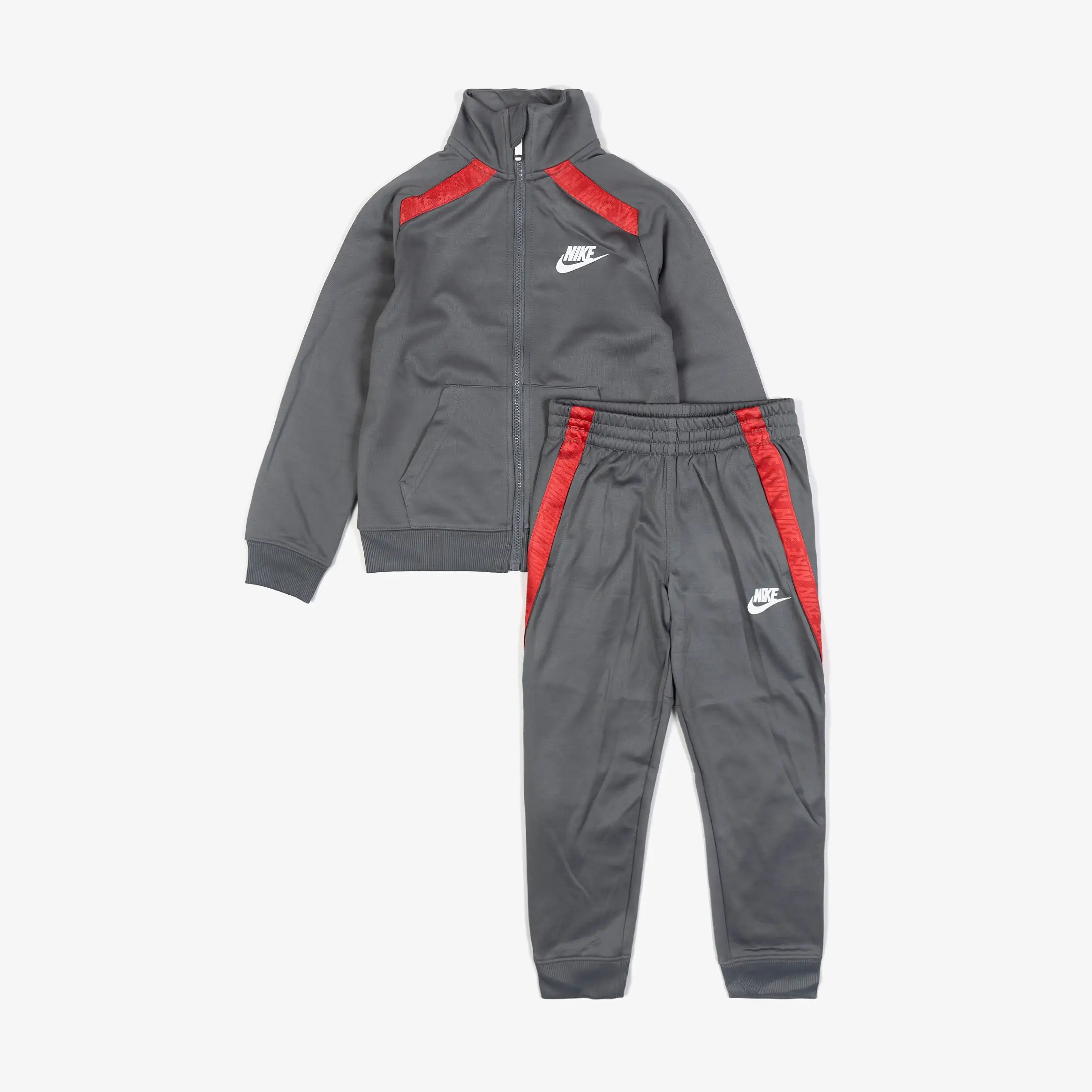 NSW Tape Tricot Zip Up and Jogger Preschool Set (Grey/Red)