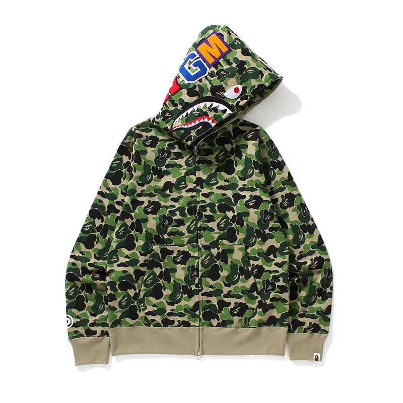 Original Edition Bathing Ape Shark Camo Zip Up