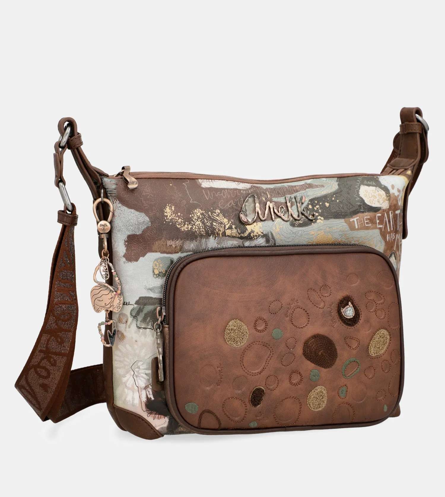 Outer crossbody large bag with pockets