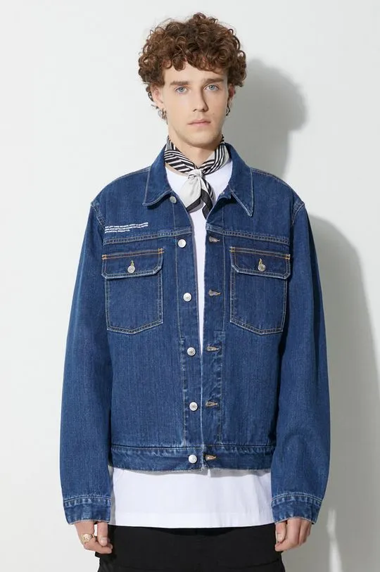 Pangaia denim jacket men's blue color