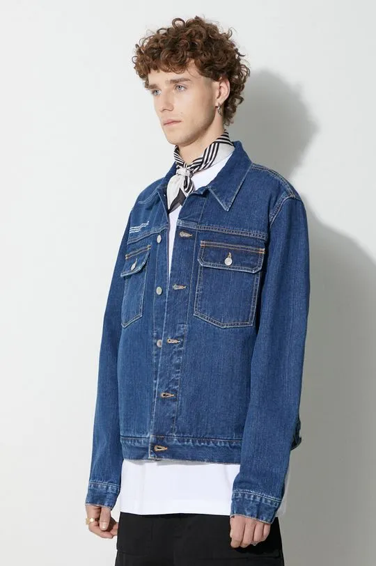 Pangaia denim jacket men's blue color