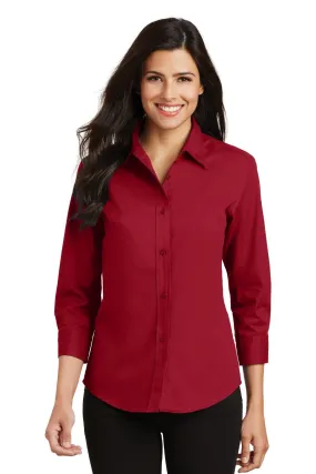 Port Authority Ladies 3/4-Sleeve Easy Care Shirt L612 Red