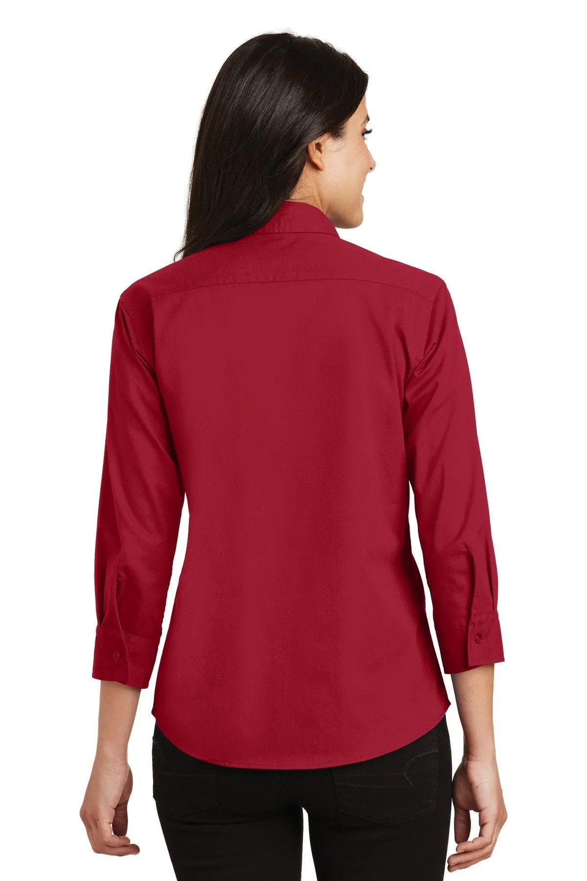 Port Authority Ladies 3/4-Sleeve Easy Care Shirt L612 Red