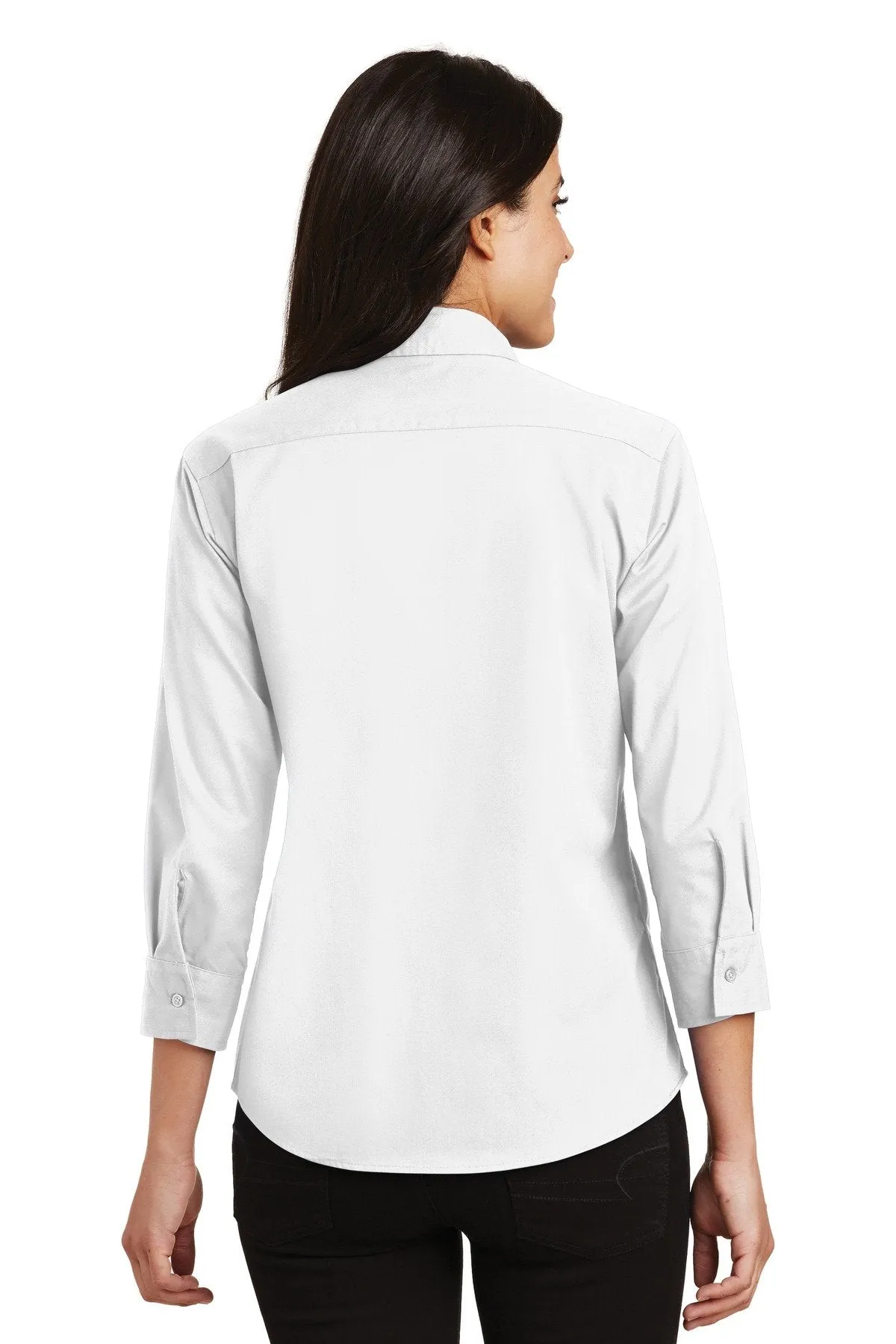 Port Authority Ladies 3/4-Sleeve Easy Care Shirt L612 White