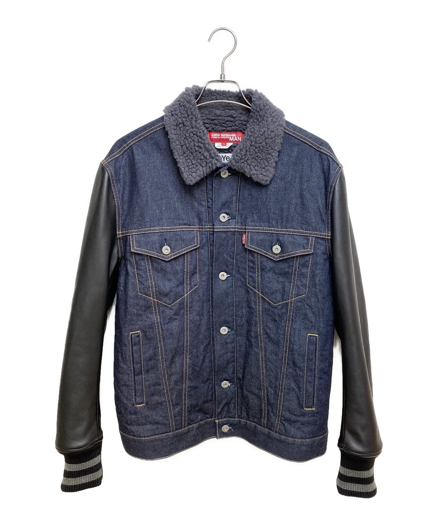 [Pre-owned] eYe COMME des GARCONS JUNYAWATANABE MAN Cotton denim and cowhide Levi's W name jacket WH-J918