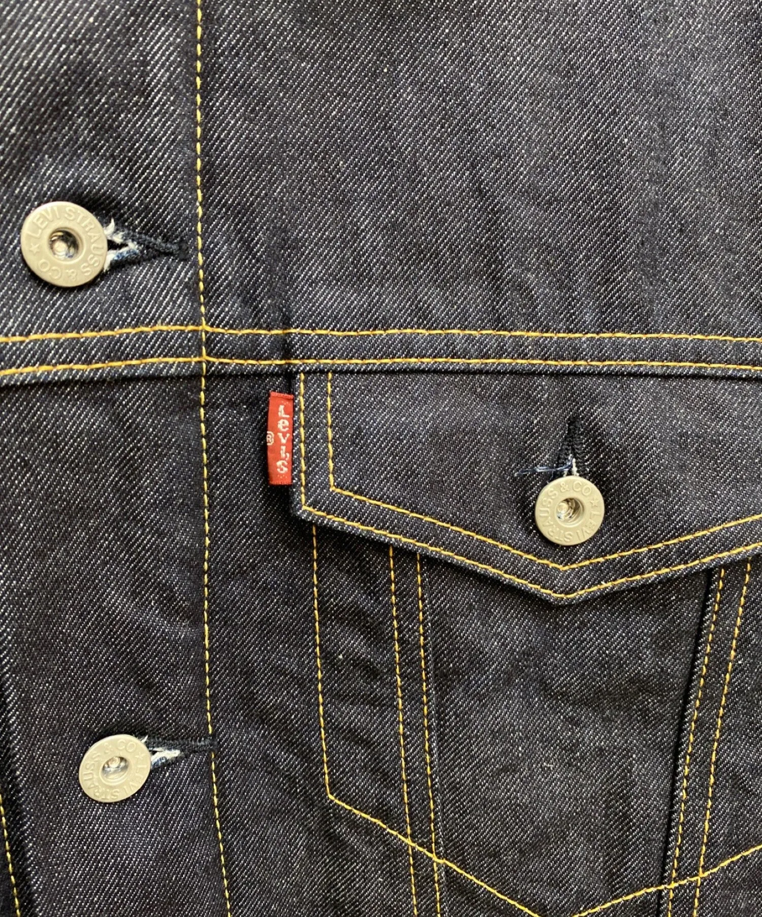 [Pre-owned] eYe COMME des GARCONS JUNYAWATANABE MAN Cotton denim and cowhide Levi's W name jacket WH-J918