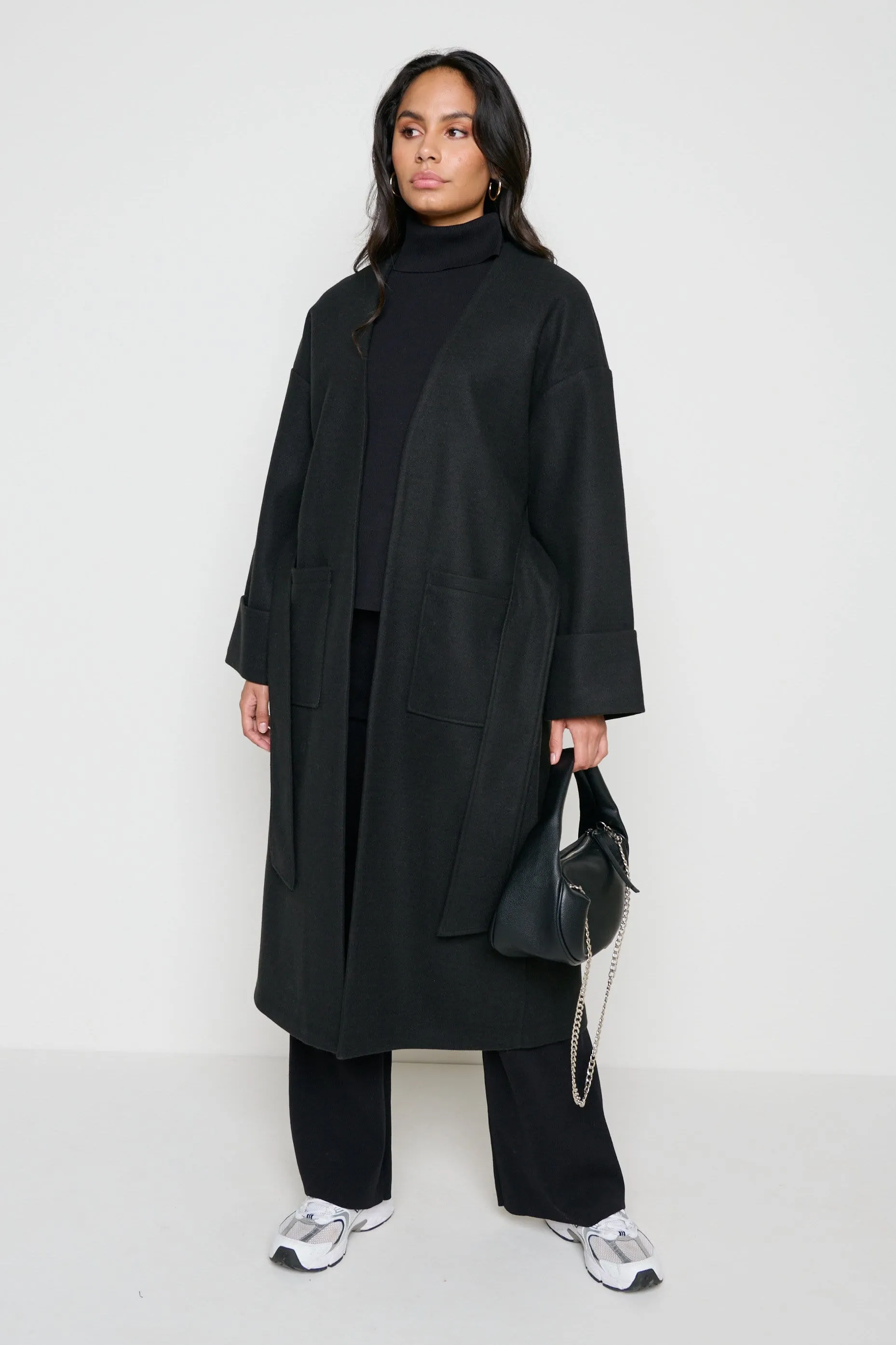 Reece Wrap Coat - Black