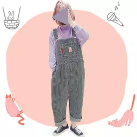 RETRO DENIM OVERALLS BY63115