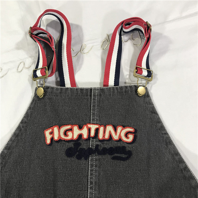 RETRO FIGHTING DENIM OVERALLS BY63114