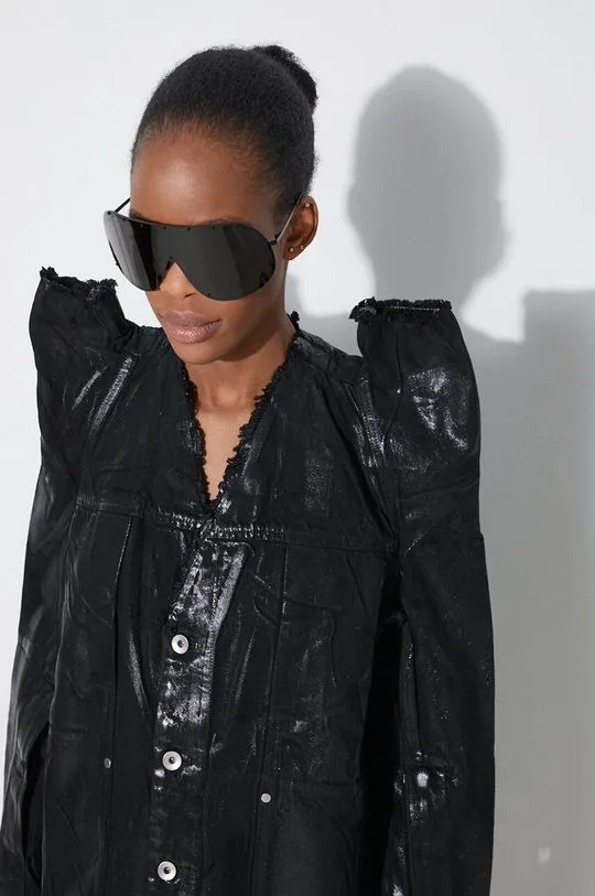 Rick Owens denim jacket Denim Jacket Tec Worker women's black color DS01D1704.BF.09