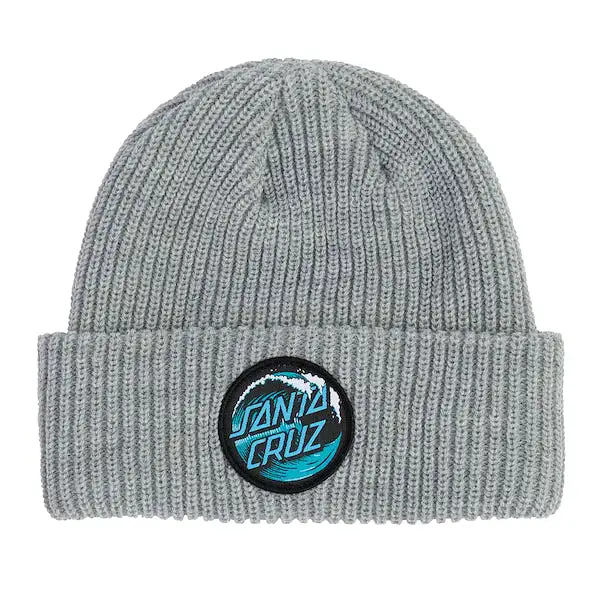 Santa Cruz Wave Dot Beanie - Heather Grey