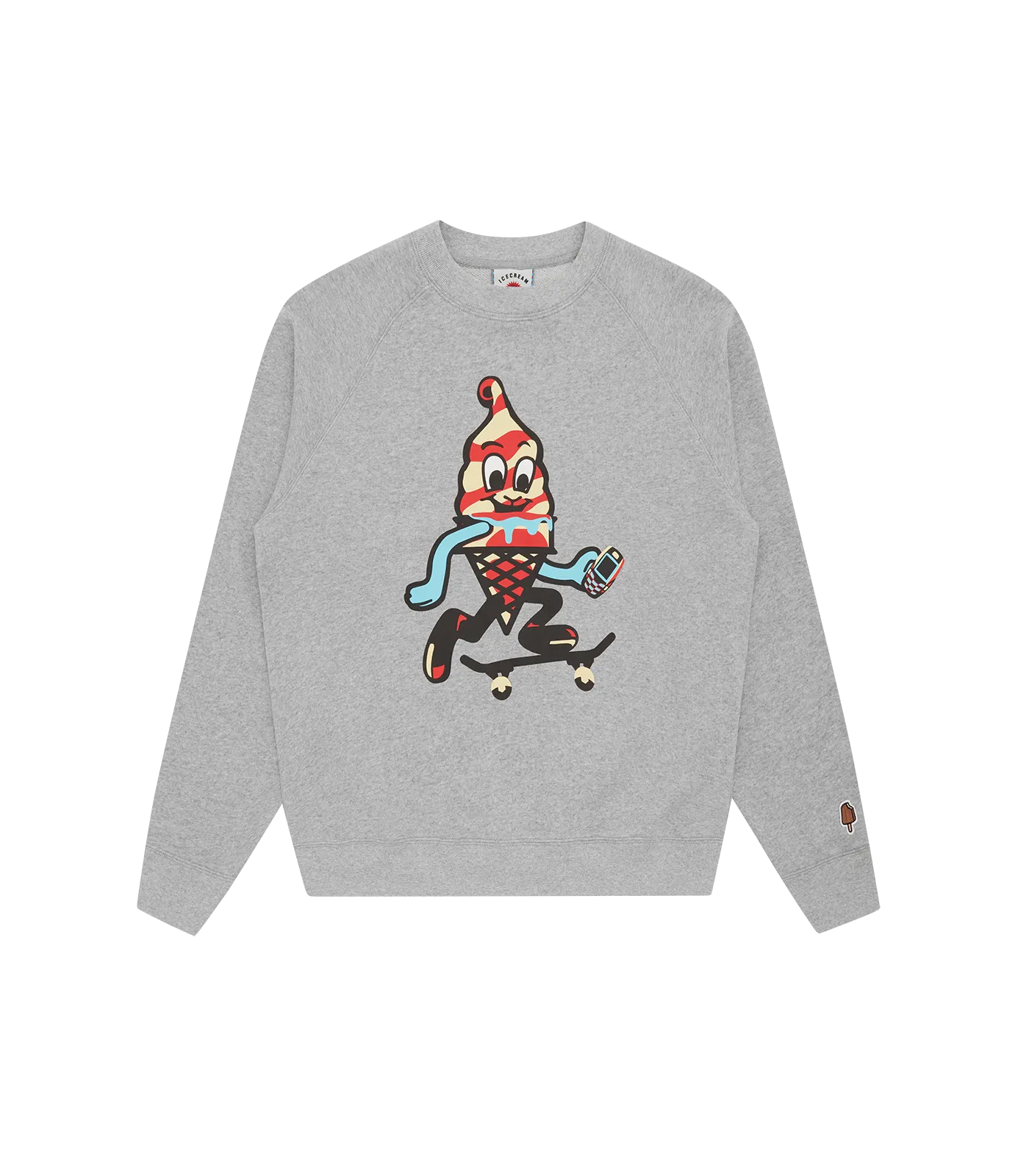 SKATE CONE CREWNECK - HEATHER GREY