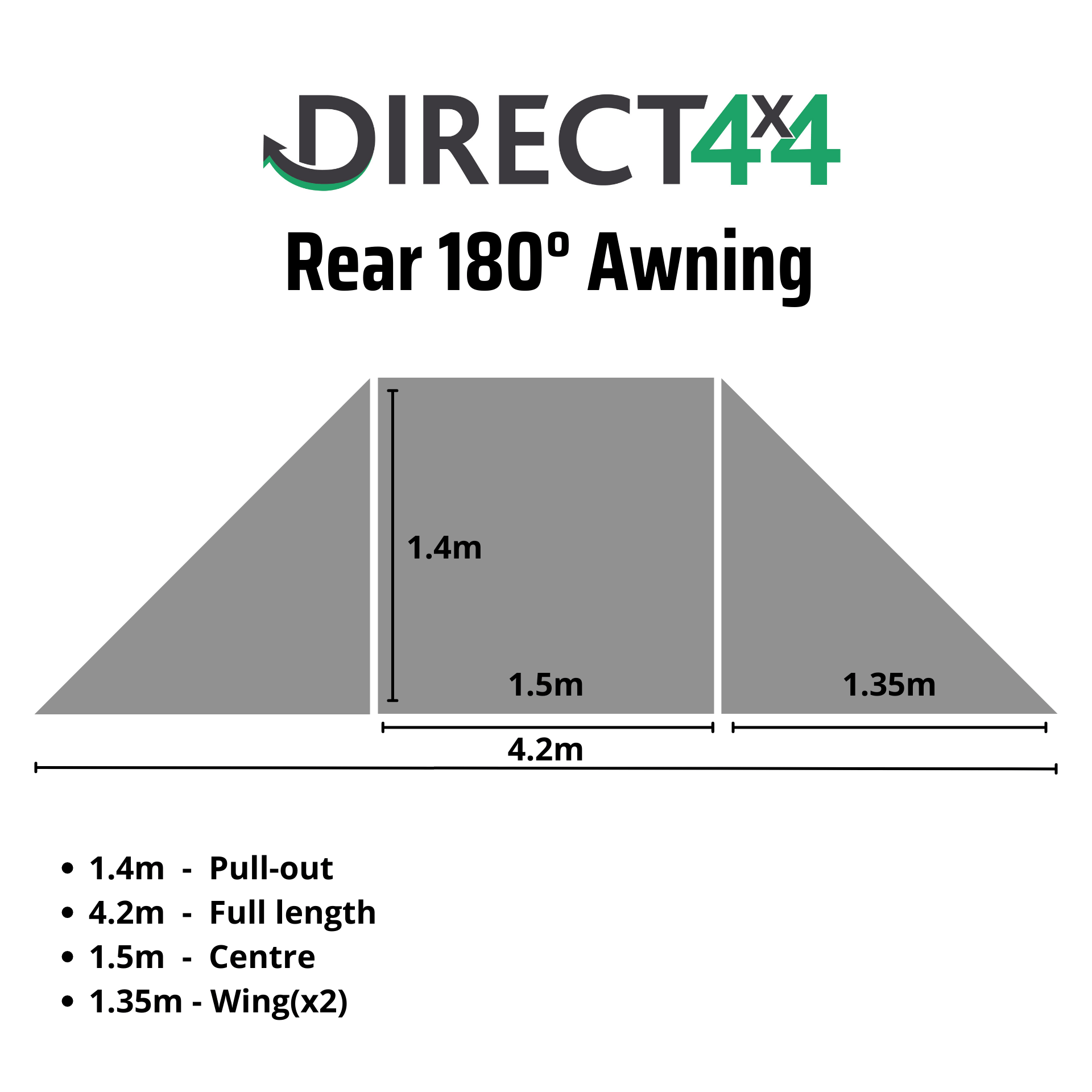 Small 180 Degree Overland Expedition Fold-Out Camping Vehicle Awning