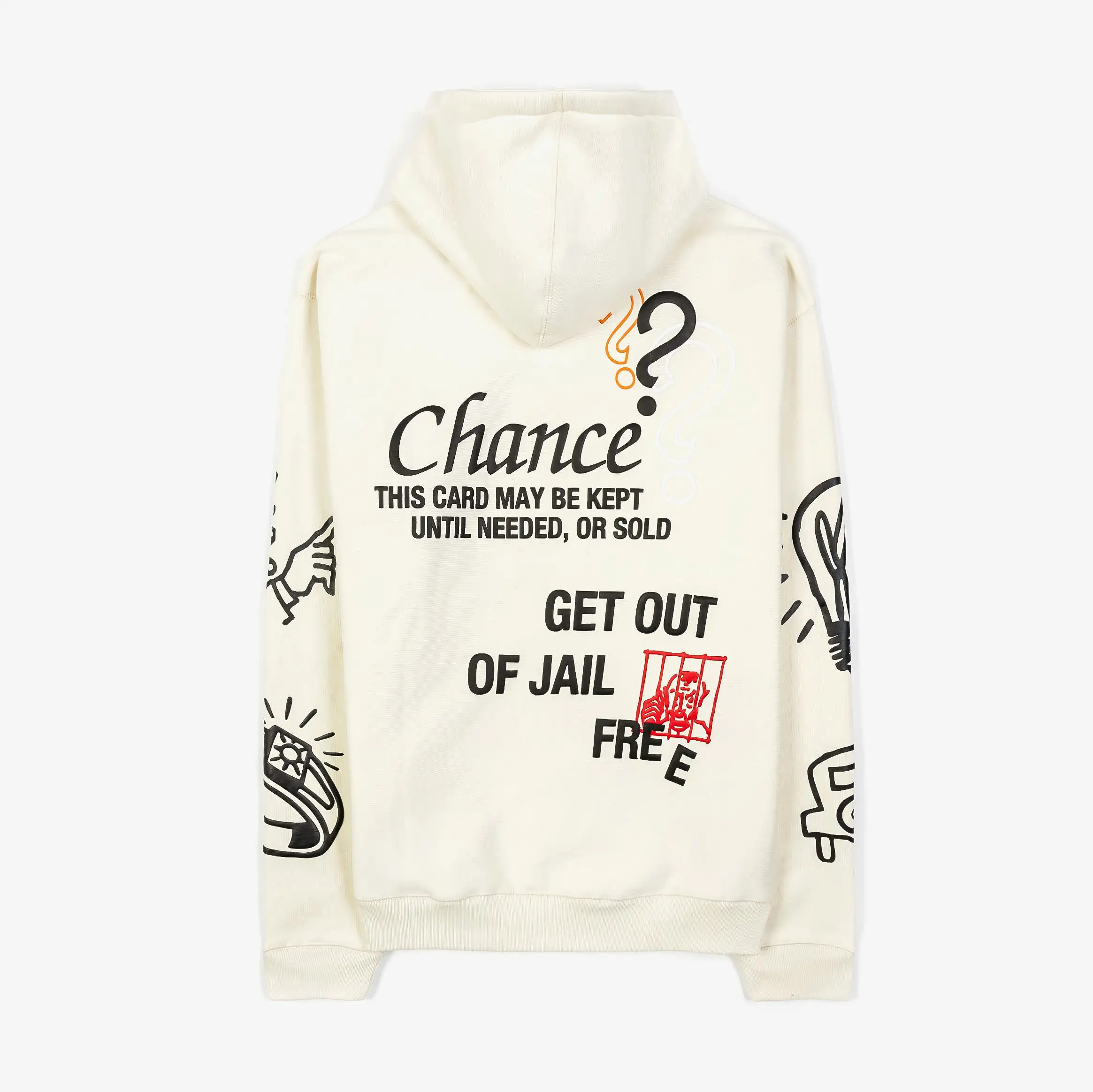 SP x Monopoly Chance Pullover Mens Hoodie (Beige/Black)