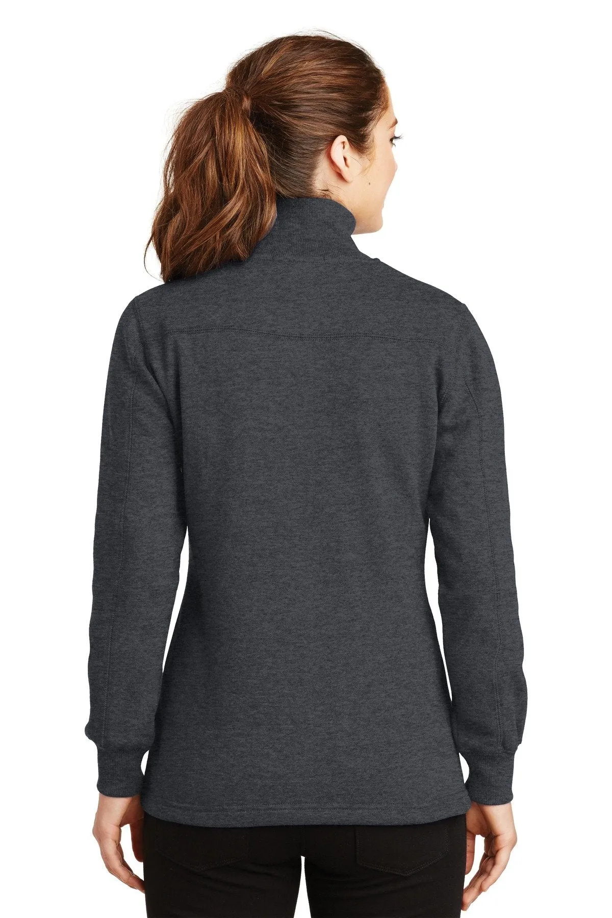 Sport-Tek Ladies 1/4-Zip Sweatshirt LST253 Graphite Heather