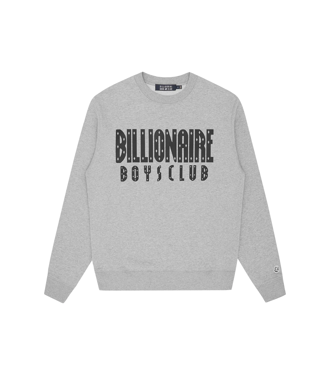 STRAIGHT LOGO CREWNECK - HEATHER GREY