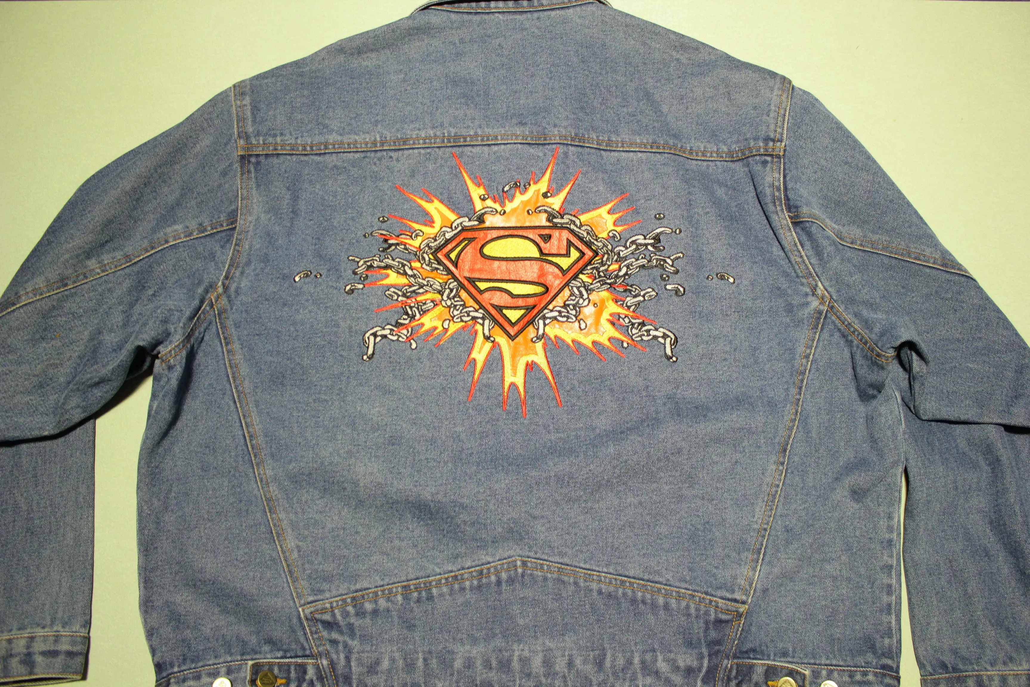 Superman Warner Bros. Vintage 90's Denim Trucker Jean Jacket